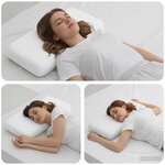 vidaXL Coussin de sommeil Uni Blanc 70 x 36 x 13 5 cm