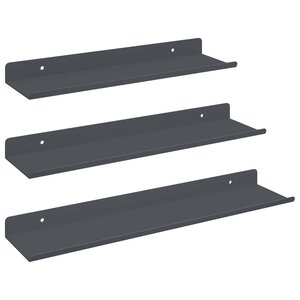 vidaXL Étagère flottante 3 Pièces Anthracite 40 x 9 x 2 5 cm Acier