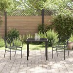 vidaXL Ensemble de salle à manger pour jardin 3 Pièces Noir polyrotin