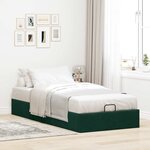 vidaXL Cadre de lit ottoman sans matelas vert foncé 90x200 cm velours
