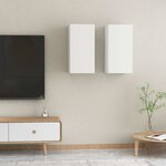 vidaXL Meubles TV 2 Pièces Blanc 30 5x30x60 cm Bois d’ingénierie