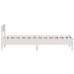 vidaXL Cadre de lit sans matelas blanc 90x190 cm bois de pin massif