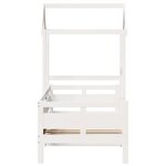 vidaXL Lit de jour avec toit sans matelas blanc 90x200 cm bois massif