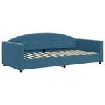 vidaXL Lit de jour avec matelas bleu 90x200 cm velours