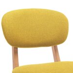 vidaXL Tabourets de bar lot de 2 jaune moutarde tissu