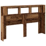 vidaXL Tête de lit à LED vieux bois 160x18 5x103 5cm bois d'ingénierie