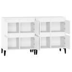 vidaXL Buffets 2 Pièces blanc 60x35x70 cm bois d'ingénierie