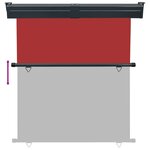 vidaXL Auvent latéral de balcon 175x250 cm Rouge