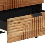 Commode de chevet vidaXL 50x33x62 cm en bois massif d'acacia