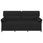 vidaXL Sofa 3 places Noir 198 x 83 x 95 cm Tissu