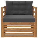 vidaXL Canapé d’extérieur Bois d'acacia massif et polyester