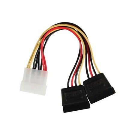 NEDIS Internal Power Cable - Molex Male - 2x SATA 15-pin Female - 0.15 m - Various