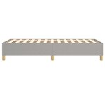 vidaXL Cadre de lit Gris clair 90x190 cm Tissu