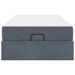 vidaXL Cadre de lit avec matelas Gris foncé 80 x 200 cm Velours