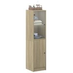 vidaXL Buffet avec porte en verre chêne sonoma 35x37x142 cm
