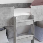 vidaXL Lit Superposé pour Enfants Gris béton 100 x 190 cm