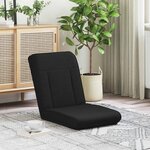 vidaXL Fauteuil de sol ajustable Noir Tissu