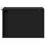 vidaXL Tables de chevet murales avec lumières LED 2 Pièces noir