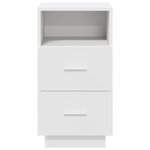 vidaXL Table de chevet avec 2 tiroirs blanc 36x36x68 cm