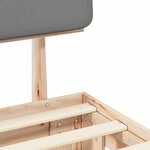 vidaXL Cadre de lit avec tête de lit rembourrée Gris clair 80 x 200 cm