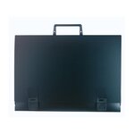 Valisette Arts Graphiques À Poignée Dos 26 Mm Polypropylène Rigide 12/10e - Pour Format 1/2 Raisin - Noir - X 2 - Exacompta