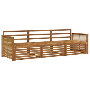 vidaXL Ensemble de canapés d'extérieur 3 Pièces Naturel