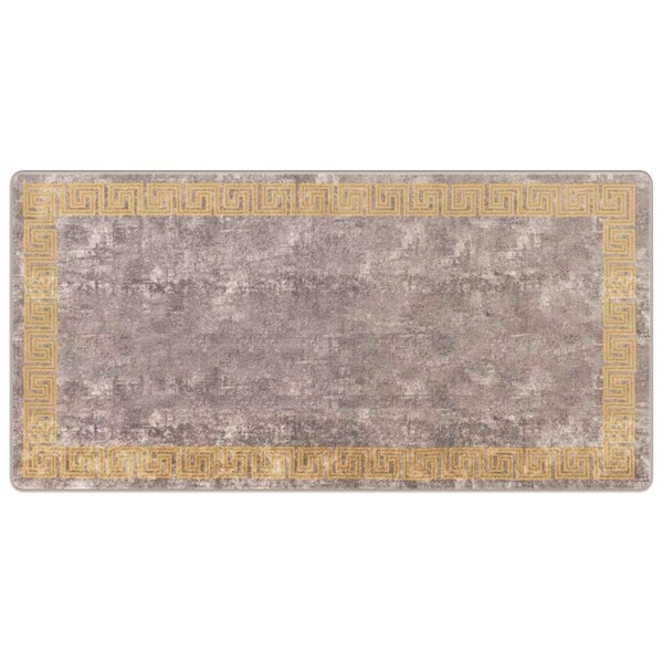vidaXL Coureur de Tapis MARSA Gris 100 x 200 cm Polyester et PVC