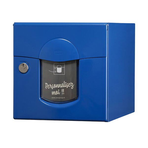 Boîte aux lettres soléa 1 porte bleu 5010 finition brillante