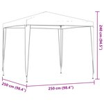 vidaXL Tente de fête 250 x 250 x 240 cm Rouge PE et acier
