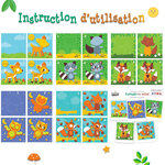 Jeu créatif - Tableaux à décorer - 5 modèles animaux de la forêt - Dès 3 ans - Activité manuelle
