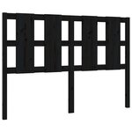 vidaXL Tête de lit Noir 125 5x4x100 cm Bois massif de pin
