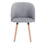 Chaise de salle à manger pieds bois gris 19_0000465
