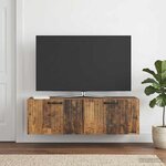 vidaXL Meuble TV mural Bois ancien 98 x 31 x 30 cm Bois d'ingénierie