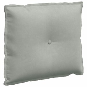vidaXL Coussin de Dos Gris clair 60 x 50 cm Tissu en velours côtelé