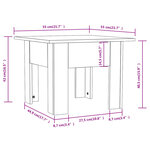 vidaXL Table basse gris béton 55x55x42 cm bois d'ingénierie