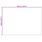 vidaXL Tapis de surface HUARTE Crème 340 x 240 cm Polyester