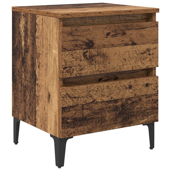 vidaXL Cabinet de lit Bois ancien 40x35x50 cm Bois reconstitué