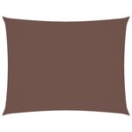 vidaXL Voile de parasol tissu oxford rectangulaire 4x5 m marron