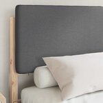 vidaXL Cadre de lit avec tête de lit rembourrée Gris foncé