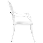 vidaXL Chaise de jardin 2 Pièces Blanc 55 x 55 x 92 5cm Aluminium