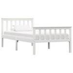 vidaXL Cadre de lit sans matelas blanc bois de pin massif 90x200 cm