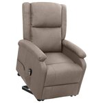 vidaXL Fauteuil Taupe Tissu