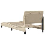 vidaXL Cadre de lit sans matelas crème 90x200 cm tissu