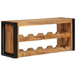 vidaXL Étagère à vin 100 x 45 x 33 cm Bois de mangue brut solide