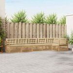 vidaXL Ensemble de canapés d'extérieur 6 Pièces Blanc et Beige
