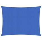 vidaXL Voile d'ombrage 160 g/m² rectangulaire bleu 4x5 m PEHD