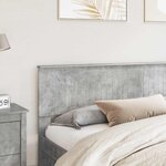 vidaXL Tête de lit Gris béton 200 cm Bois d'ingénierie