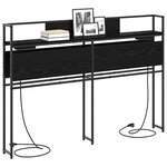 vidaXL Tête de lit de rangement Chêne noir 160 cm Bois d'ingénierie