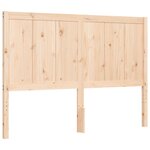vidaXL Cadre de lit avec tête de lit 140x190 cm bois massif