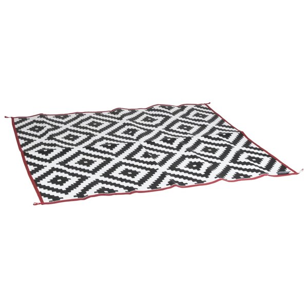 Bo-Camp Tapis d'extérieur Chill mat Lewisham 2x1 8 m M noir et blanc